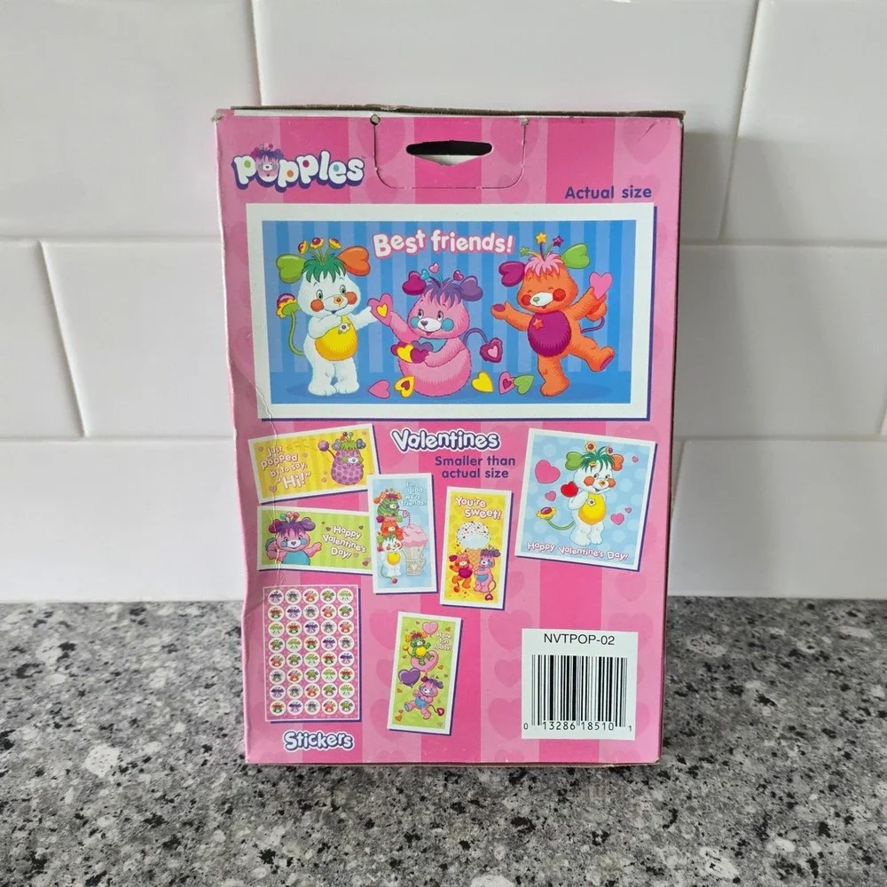 Popples Valentines Cards 35ct Stickers American Greetings 2001 Vintage Sealed‎